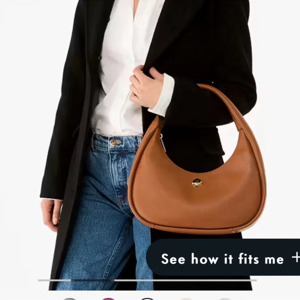 Huge Price Drop! Kate Spade Kayla Crescent Shoulder Bag Warm Gingerbread NWT - Picture 2 of 13